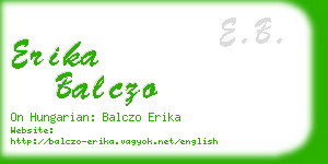 erika balczo business card